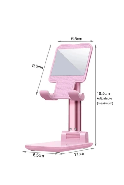 Sarossa Masa Üstü Telefon Ve Tablet Tutucu Pembe - 4