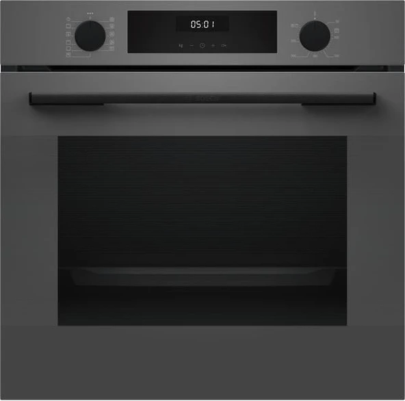 BOSCH HUA717BN0T 76LT BUHAR DESTEKLİ ANKASTRE FIRIN ANTRASİT