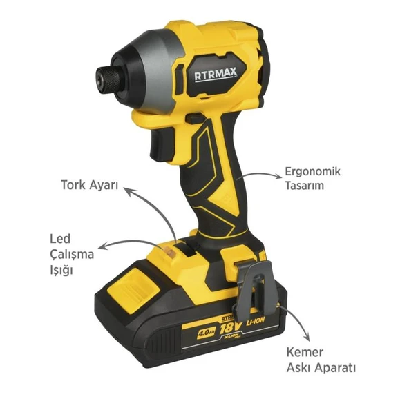 Rtrmax Rtx3050 18w 2x4 Ah 230nm X-Lion Torlku Vid. - 2