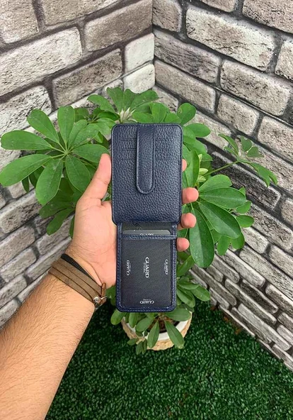 Guard Lacivert Hakiki Deri Kredi Kartlık - GRD250501WT1547 - Resim 3