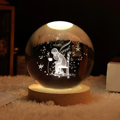 Ahşap Altlıklı Usb'li Gece Lambası TdrTR
