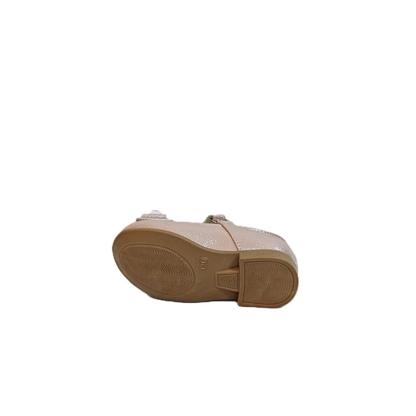 Fiyra 8013 Pudra Taşlı Kurdeleli Cırtlı Bebe Kız Çocuk Babet - 7