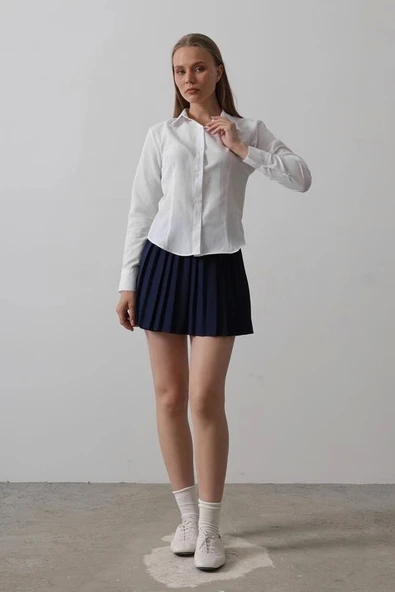 Basic Gömlek - Beyaz - Resim 2