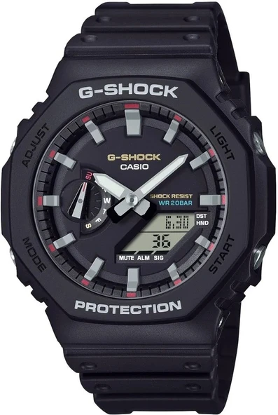 CASIO G-SHOCK GA-2100RL-1ADR SİYAH SİLİKON KORDON ANALOG/DİJİTAL ERKEK KOL SAATİ