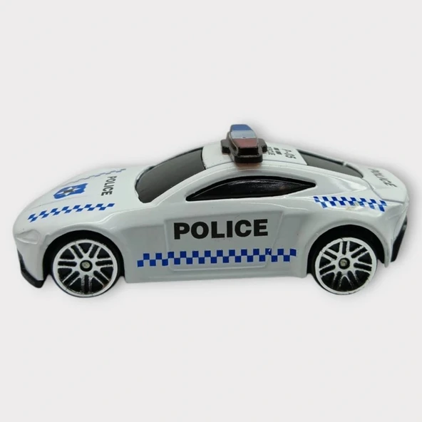 Metal Mini Polis Arabası  8 cm - Polis - 5 - 2