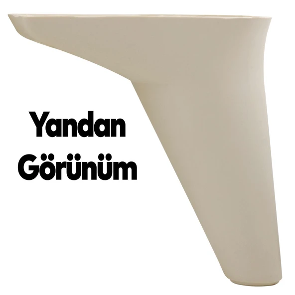 Mobilya Tv Ünitesi Çekyat Koltuk Kanepe Baza Destek Ayağı Ayakları 12 Cm Krem Ayak 6'lı Set - Resim 4