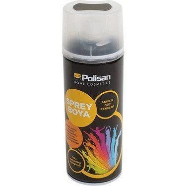 Polisan Akrilik Sprey Boya 400 ml Parlak Siyah