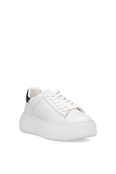 Lufian Marcella Kadın Hakiki Deri Klasik Sneaker Krem 121230031