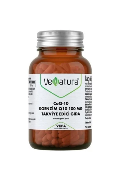 Venatura Koenzim Q10 100 Mg Takviye Edici Gıda 30 Kapsül ürün görseli