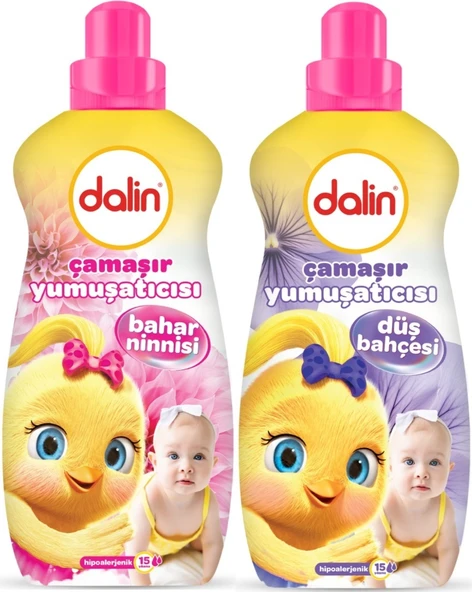 Dalin Çamaşır Yumuşatıcı Konsantre 1500ML Bahar Ninnisi + 1500ML Düş Bahçesi (Karma 2 Li Set)