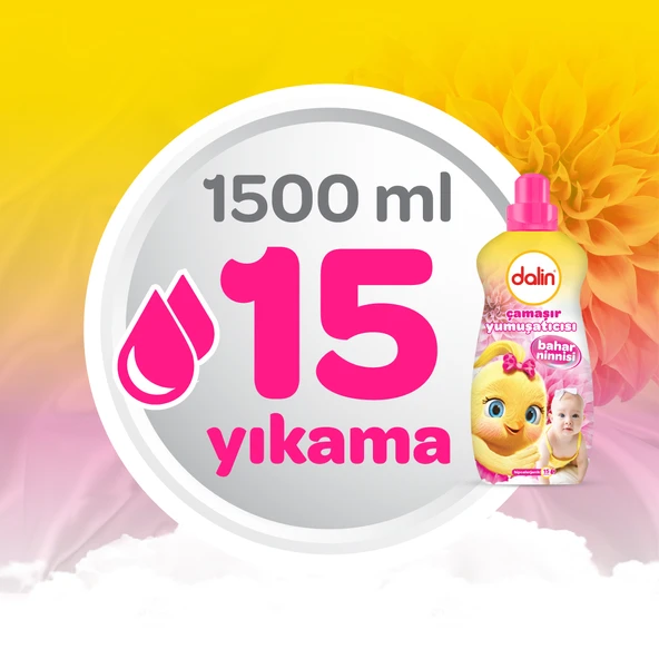 Dalin Çamaşır Yumuşatıcı 1500ML Bahar Ninnisi (2 Li Set) (Bebeklere Özel) - 5