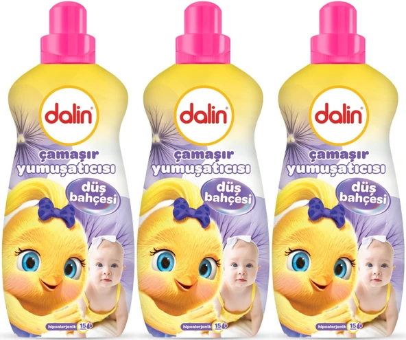 Dalin Çamaşır Yumuşatıcı 1500ML Düş Bahçesi (3 Lü Set) (Bebeklere Özel)