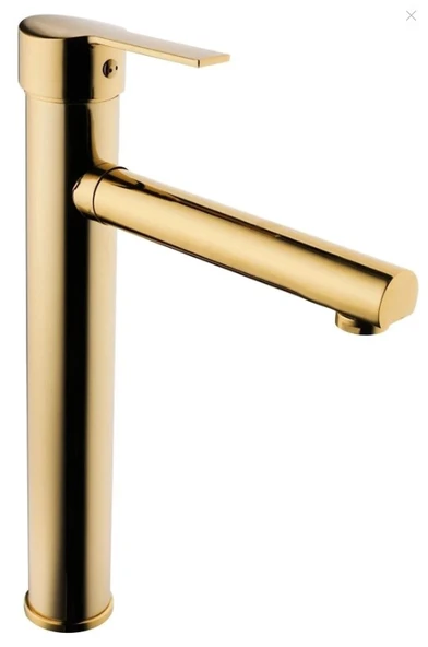 POLİ KRİSTAL ÇANAK LAVABO BATARYASI (ALTIN)