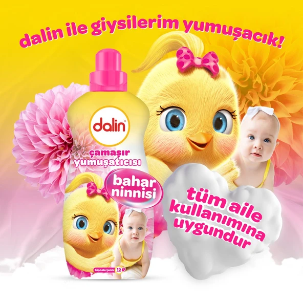 Dalin Çamaşır Yumuşatıcı 1500ML Bahar Ninnisi (2 Li Set) (Bebeklere Özel) - 3