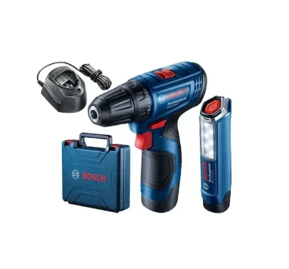 Bosch Professional GSR 120-LI 2 Ah Çift Akülü Vidalama ve GLI 12V-300 Lamba - 06019G8004
