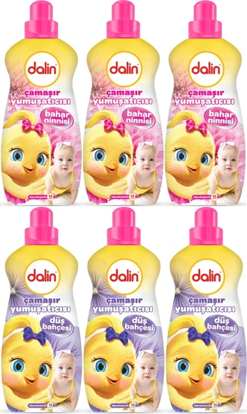 Dalin Çamaşır Yumuşatıcı 1500ML Bahar Ninnisi + 1500ML Düş Bahçesi (Karma 6 Lı Set)