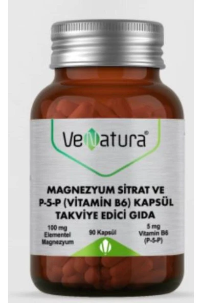 Venatura Magnezyum Sitrat ve P5P (Vitamin B6) 90 Kapsül - Resim 2