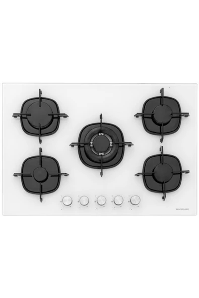 Silverline Beyaz Cam Ankastre Set 5 Yıl Garanti 3420 (Classy 60+cs5365w01+bo6501w01) - 3