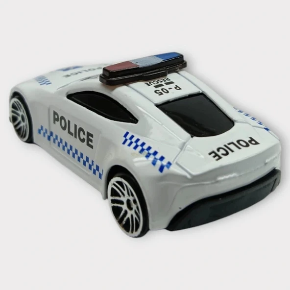 Metal Mini Polis Arabası  8 cm - Polis - 5 - 3