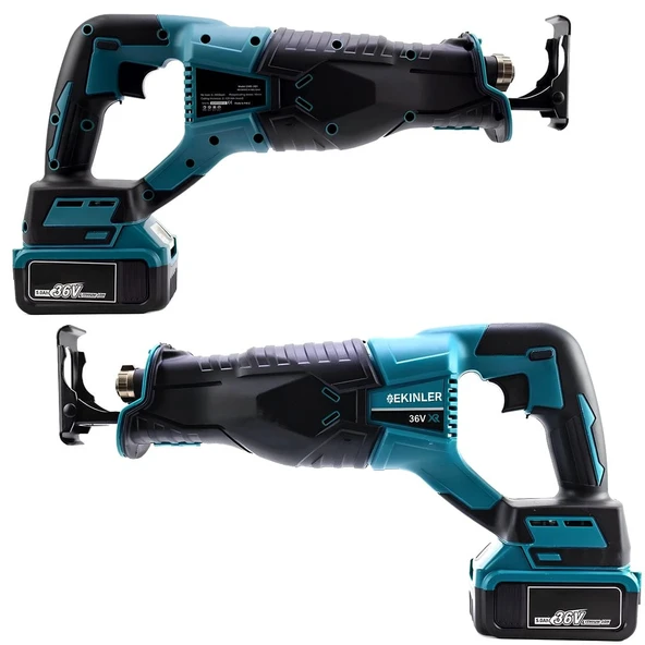 Yeni Akülü Kömürsüz Motor Tilki Kuyruğu Testere 36v 5ah (Mavi) EEA421 - 3