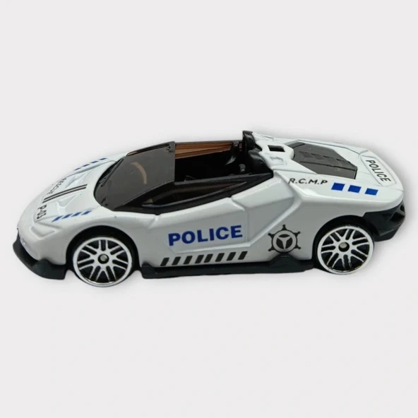 Metal Mini Polis Arabası  8 cm - Polis - 6 - 2