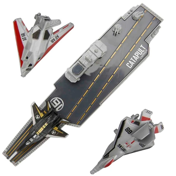 Hero Combat Asker Oyun Seti Jet Uçak Gemisi 4 Parça - 4