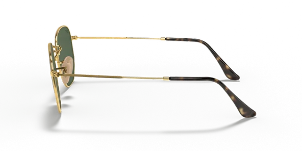 Ray-Ban Hexagonal 3548N 001 Gold-Green Güneş Gözlüğü - 3