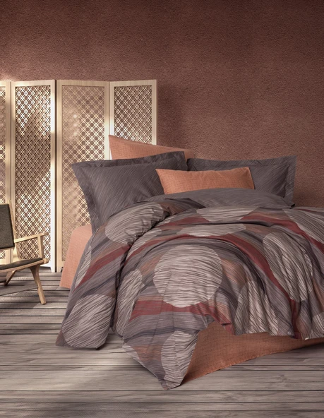 Cotton Box Modern Tek Kişilik Nevresim Takımı Fluss Tarçın ürün görseli