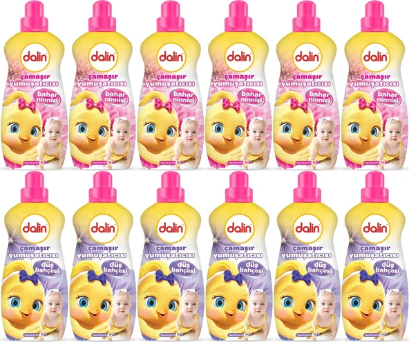Dalin Çamaşır Yumuşatıcı 1500ML Bahar Ninnisi + 1500ML Düş Bahçesi (Karma 12 Li Set)