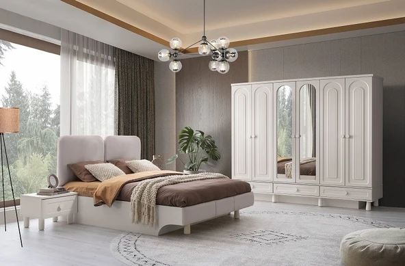 BEYZA MDF BAZALI YATAK ODASITAKIMI ürün görseli 1