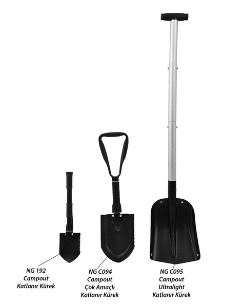 Campout Ultralight Teleskopik Kamp Küreği - 8