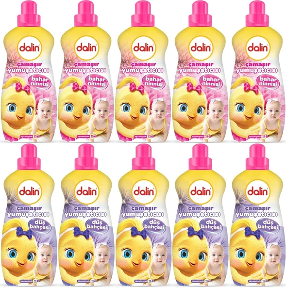 Dalin Çamaşır Yumuşatıcı 1500ML Bahar Ninnisi + 1500ML Düş Bahçesi (Karma 10 Lu Set)