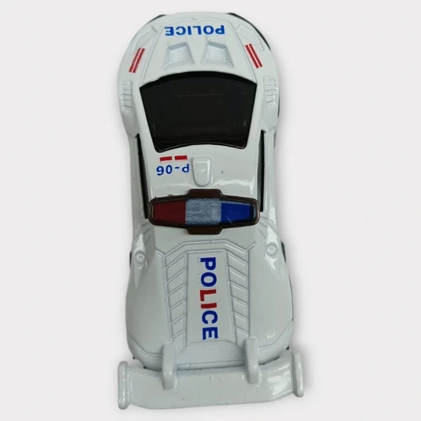 Metal Mini Polis Arabası  8 cm - Polis - 3 - Resim 4