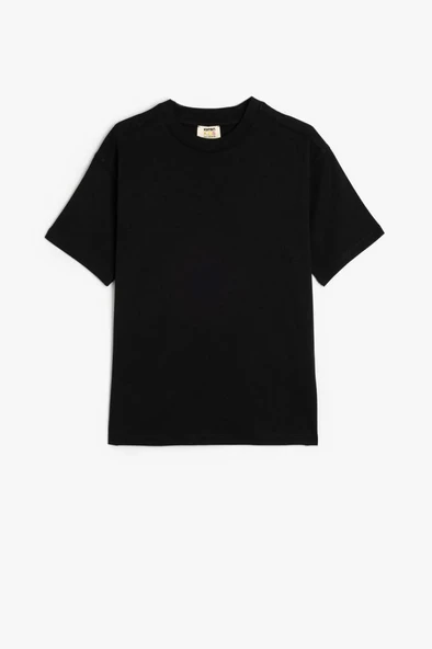 Koton Erkek Çocuk Basic Oversize Tişört Kısa Kollu Bisiklet Yaka Pamuklu