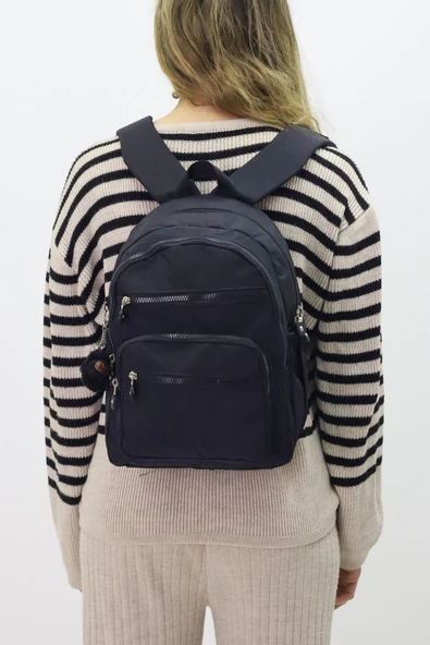 Sevimli Peluş Figürlü Günlük Kadın Sırt Çantası Şık, Kullanışlı, Okula ve Seyahate Uygun - 4