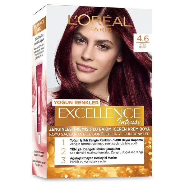 Loreal Paris Excellence Intense Saç Boyası 4.6 Ateş Kızılı