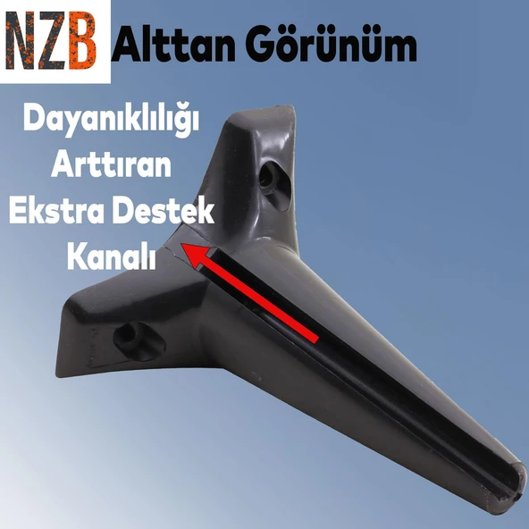 Mobilya Tv Ünitesi Koltuk Kanepe Konsol Destek Ayağı Ayakları 18 Cm Siyah M8 6'lı Set - Resim 5