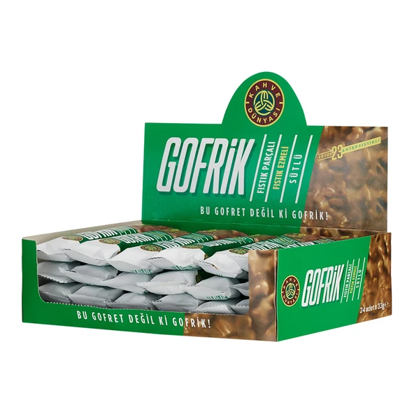 GOFRİK ANTEP FISTIK PARÇALI SÜTLÜ 33 GR X 24 AD.