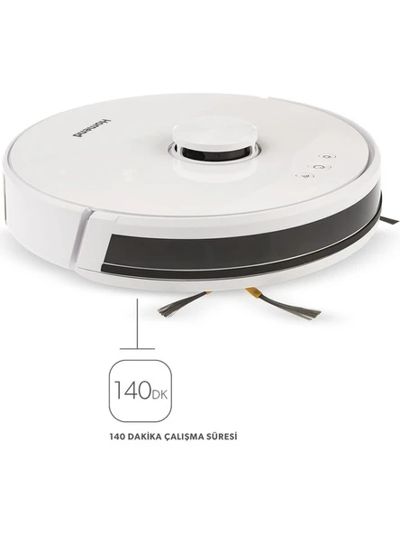 Homend Alex Laser 1281H Moplu ve Haritalamalı Akıllı Robot Süpürge BEYAZ - 3