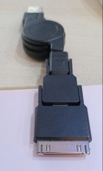 İNCA IMS-330 Makaralı USB ALL IN ONE şarj kablosu I-Phone4 / I-Phone 5 / Samsung / HTC - 4