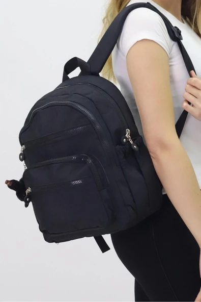 Sevimli Peluş Figürlü Günlük Kadın Sırt Çantası Şık, Kullanışlı, Okula ve Seyahate Uygun - 8