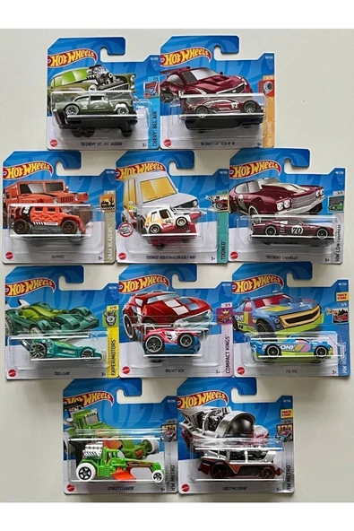 Hotwheels 10'lu Başlangıç Seti - Onlu Farklı Model Araba - 3