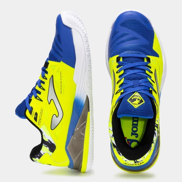 Joma Spin Erkek Neon Sarı Toprak & Sert Kort Tenis & Padel Ayakkabısı TSPINS2509OM - 4