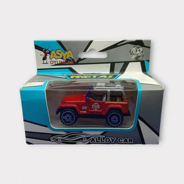 Küçük Metal İtfaiye Araçları 7 Cm - Jeep - 5