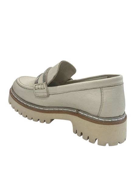 Mammamia D25YA-3705 Kadın Casual Deri Loafer Ayakkabı - 5