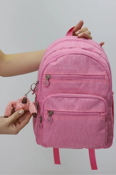 Sevimli Peluş Figürlü Günlük Kadın Sırt Çantası Şık, Kullanışlı, Okula ve Seyahate Uygun - Resim 7