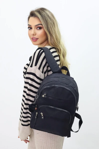 Sevimli Peluş Figürlü Günlük Kadın Sırt Çantası Şık, Kullanışlı, Okula ve Seyahate Uygun - 2