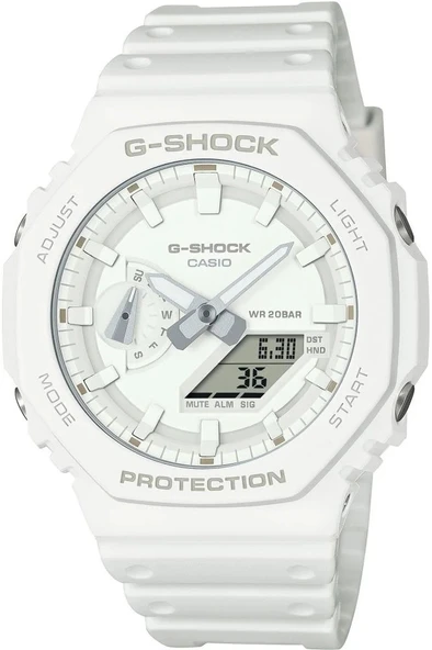 CASIO G-SHOCK GA-2100-7A7DR BEYAZ SİLİKON KORDON ANALOG/DİJİTAL ERKEK KOL SAATİ