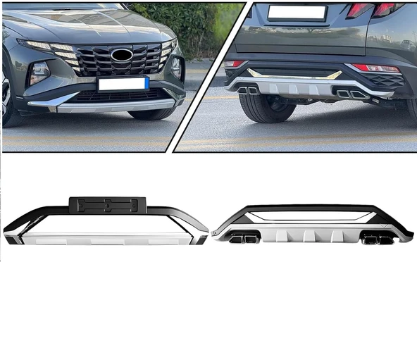Hyundai Tucson 2021-2024 Arası Uyumlu Ön Arka Koruma Difüzör