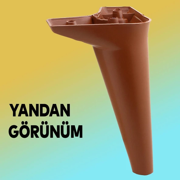 Mobilya Kanepe Koltuk TV Ünitesi Yükseltici Destek Ayağı Ayakları15 cm Kahve 20'li Set - 8
